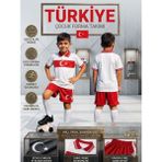 Yenteks Türkiye Isimsiz Beyaz-Kırmızı Yakalı Euro 2025/26 Sezon Özel Tasarım Çocuk Forma Takımı (Y01) - 11 - 12 Yaş - Beyaz - Kırmızı