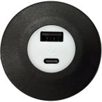 Yeo USB & Typ-C Işıklı Araç Şarj Soketi 12-24V 2,4A - Beyaz