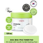 Yeppda 60 Adet Çift Taraflı Tonikli Peeling Ped Yeppda AHA BHA PHA Toner Pad 125 ml 60 pcs