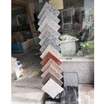 Yer Karosu Teşhir Standı V Şekilli Seramik Karo Teşhir Braketi, 140 cm/51 Bağımsız Zemin Ahşap Numune Tutucu, Taşınabilir 10 Oluklu Mermer Döşeme Gösteri Rafı, Yerden Tasarruf Edin