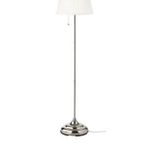 Yer Lambası Abajur,IKEA Beyaz-Metal Gümüş Rengi MeridyenDukkan Masa Lambası 155 cm 100 W Lambader