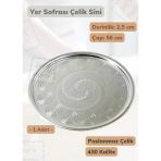 Yer Sofrası Sini 56 Cm Çelik Tepsi Tepsi Paslanmaz