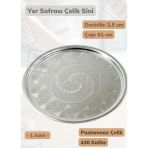 Yer Sofrası Sini 61 Cm Çelik Tepsi Tepsi Paslanmaz