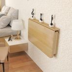 Yerden tasarruf sağlayan duvara monte katlanır masa, çalışma odası, yatak odası, banyo, balkon için – çok yönlü asılı çalışma masası, küçük alanlar için özel boyutlara sahip