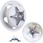 Yerli Jant Kapak Beyaz 15" + F103 Yıldız Fırfırlı 4lü Takım