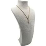 Yerli Süet Kumaş Manken, Krem Renk, 40/20 Cm, Takı Sergileme, Kolye Gerdanlık - Ahşap - Bej