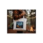 Yes But Ai Art Dikey I %100 Ham Gabardin Kumaş Çanta I Camping I 35x45cm Cüzdanlı Bez Çanta