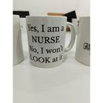 Yes I Am a Nurse Kupa - Hemşire Komik Seramik Bardak Sağlık Çalışanı Hediyesi 325ml