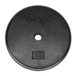 Yes4All 2,5 cm ağırlık plakaları, dökme demirden, kısa dambıllar için, standart ağırlık plakaları (9,1 kg, tek)