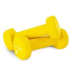 Yes4All DS24 neopren dambıl seti, kas geliştirme, güç geliştirme, kilo verme, sarı, 1,8 kg