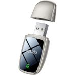 Yesido Araç Içi Kablosuz Wireless 2in1 Type-C ve USB Uyumlu Kablosuz 4.2 Bluetooth Carplay Adaptörü - Gold - KM29