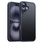 YESIDO İphone 16 Kılıf Mat Smoth Touch Kamera Yükseltili Metal Çerceveli Hassas Butonlu Premium Kapak, Lacivert, Tek Ebat, pc14-ipp16-lacivert