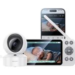 Yesido KM28 Ağlama Tespit ve Gece Görüş Özellikli 1080P Wifi Monitörlü Akıllı Bebek Takip Kamerası - Beyaz