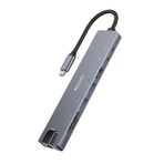 Yesido Macbook Pro Air Usb Type-c Hub Dönüştürücü Çoklayıcı Usb Hdmi 4K Tf, Sd, Pd, Ethernet 8in1 100W PD 1