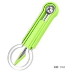 Yeşil--1 Adet Kavun Topu Kaşık Seti Bıçak Şekli Seti, 3'ü 1 Arada Paslanmaz Çelik Meyve Kaşığı Meyve Oyma Alet Seti Karpuz Dilimleyici (Yurt Dışından) - Melon Scoops & Ballers - Renkli