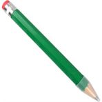 Yeşil 35 cm Ahşap Renkli El Sanatları Yaratıcı Büyük Kalem Kalem Işareti Boyama Okul Ofis Malzemeleri Öğrenci Kırtasiye (Yurt Dışından) - Wooden Lead Pencils