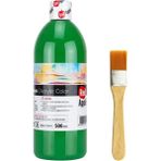 Yeşil Akrilik Boya 500 Gram Zemin Fırça Ahşap Boyama Seti Akrilik Set