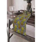 Yeşil Ananas Desenli Premium Masa Örtüsü Runner RNR166