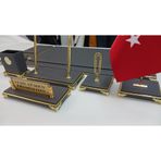 Yeşil ANTRASİT VE GOLD KİŞİYE ÖZEL İSİMLİKLİ AYAKLI LÜX TASARIM SÜMEN VE MAKAM TAKIMI