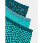 Yeşil Baskılı Erkek Çocuk Boxer 3'lü