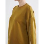 Yeşil Bisiklet Yaka Soft Touch Kadın Sweatshirt
