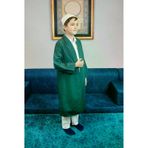 Yeşil Buhara Yaka Namaz Elbisesi Erkek Çocuk Cübbe