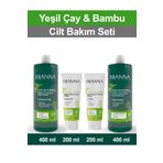 Yeşil Çay ve Bambu 4'lü Cilt Bakım Seti 1000 ml.