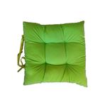 Yesil Dekoratif Baglanabilir Pofuduk Sandalye Minderi, 40X40cm