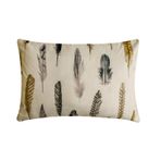 Yeşil Dekoratif Bel Minderi Örtüsü 30 x 45 cm | Modern Saten Yastık kılıfı Kuşlar | Tüy, İşlemeli, Baskılı Kanepe, Kanepe ve Yatak için Yastık Kılıfları, Modern Ev Dekoru - Feather Fluff Green