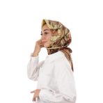 Yeşil Derya Desen Twill İpek Eşarp