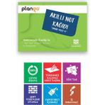YEŞİL - Elektrostatik Akıllı Not Kağıdı 2 ADET Yapışkansız Post-it 7x10cm - 100 Sayfa - Plango - Yeşil