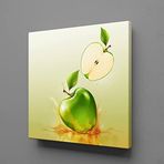 Yeşil Elma Temalı Kanvas Tablo 120x120cm