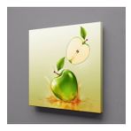 Yeşil Elma Temalı Kanvas Tablo 130x130cm