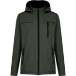 Yeşil Erkek %100 Su Geçirmez Içi Polarlı Iç Çepli Çıkartılabilir Kapüşonlu Softshell Mont&kaban - 6XL