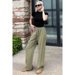Yeşil Geniş Paça Kadın Pantolon MG1982 - S