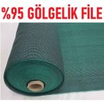 Yeşil Gölgelik File 150X500 cm Bahçe Çit ve Meyve Ağacı Koruma Örtüsü - Seçenek 1 - Ahşap