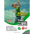 Yeşil Güvenlik File– 1,5 M Yükseklik | Metreyle Kesim | 4 mm Ip, 5x5 cm Göz Aralığı + Montaj Aparatları - 1.5x7 m