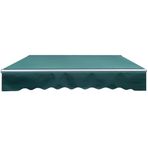 Yeşil Kanvas Geri Çekilebilir Tente Kumaş Yedek Su Geçirmez Güneşlik Tente Kılıfı 8' 10' 12' 16' 20' (Yalnızca Kumaş) UV Koruma Polyester (13x6.5ft-4x2m)