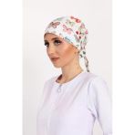 Yeşil Kelebek Desenli Tesettür Doktor Hemşire Hastane Aşçı Cerrahi Bone