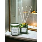 Yeşil Kokulu Bardak Mum ve Çubuklu Oda Kokusu Seti, Sevgiler Günü Için Özel, 100 ml - Ahşap - Seçenek 1