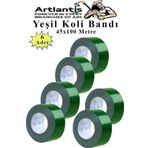 Yeşil Koli Bantı 100 Metre 6 Adet 45mm x 100 Metre Renkli Koli Bandı Extra Güçlü Formül Akrilik Koli Bandı
