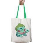Yeşil Kulplu Pokemon Bulbasaur Yıkanabilir Omuz Çanta