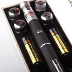 Yeşil Lazer Pointer 50 mW 15 Km Etkili (5 Başlıklı) (4434)
