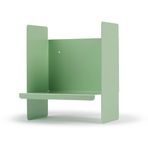 Yeşil Metal Duvar Rafı - Masa Üstü Kitaplık Ve Çok Amaçlı Ofis Düzenleyici 21X30 Cm