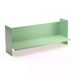 Yeşil Metal Duvar Rafı - Masa Üstü Kitaplık Ve Çok Amaçlı Ofis Düzenleyici 21X70 Cm