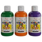 Yeşil-Mor-Turuncu Parmak Boyası 3'lü Set 3x250gr