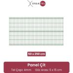 Yeşil Panel Çit Teli 50X250 Cm, Dayanıklı ve Estetik Bahçe Koruma Malzemesi - Seçenek 1