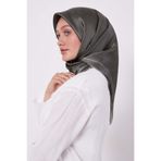 Yeşil Petek Desen Monogram İpek Eşarp