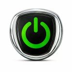 Yeşil Power Logo Metal Araç Amblemi 3D Krom Çerçeveli Oto Panjur Bagaj Logo Arması