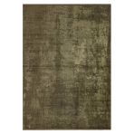 Yeşil Rengi Vintage Bambu Altı Kaymaz Makine Dokuma Halı 120 X 180